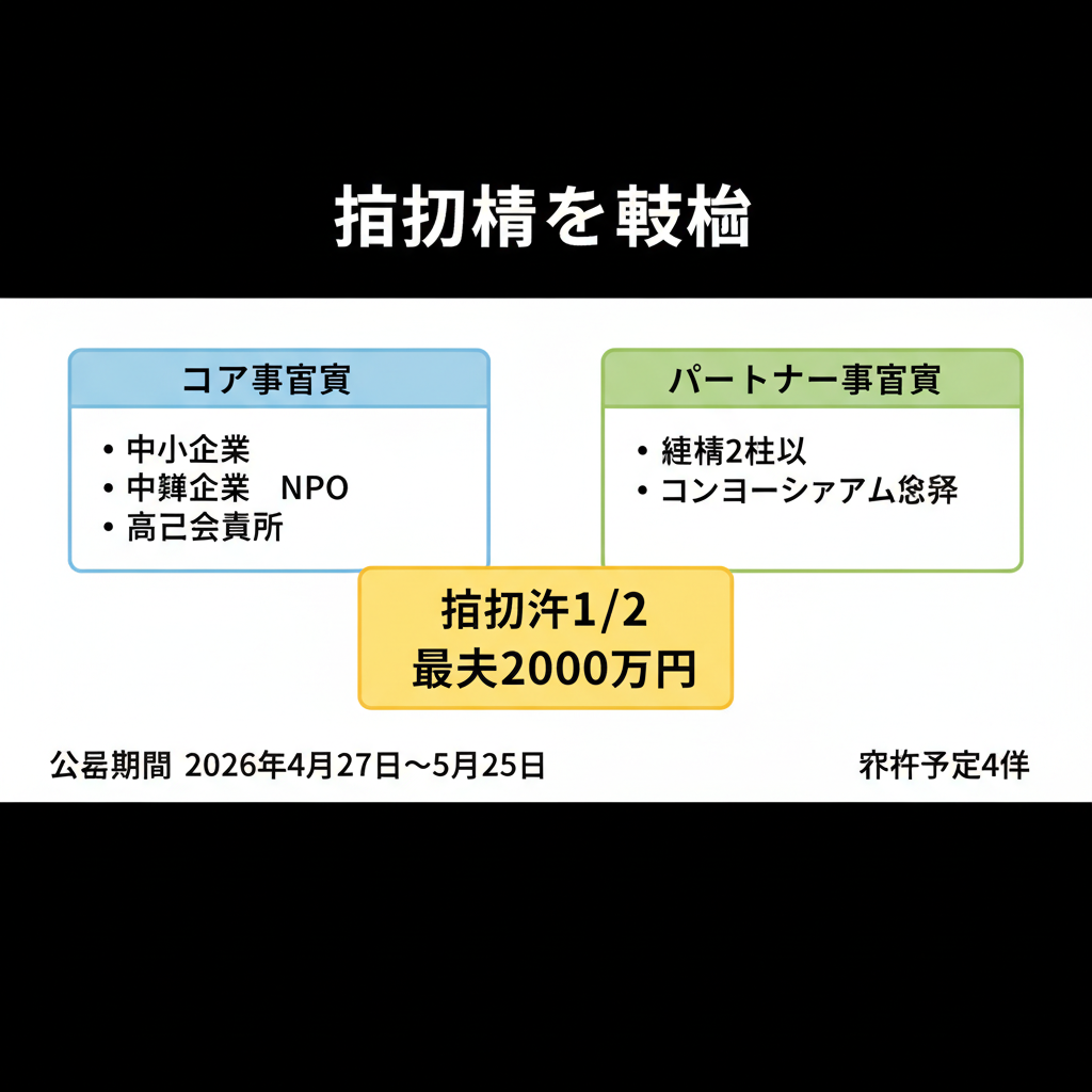 補助金の仕組みと申請資格｜連携体構成のイメージ