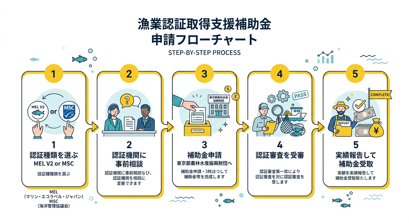 水産認証補助金申請フロー
