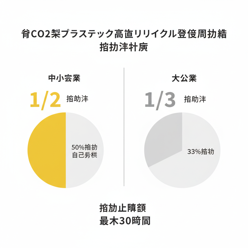 省CO2型プラスチック高度リサイクル設備導入事業 補助率・補助額まとめ