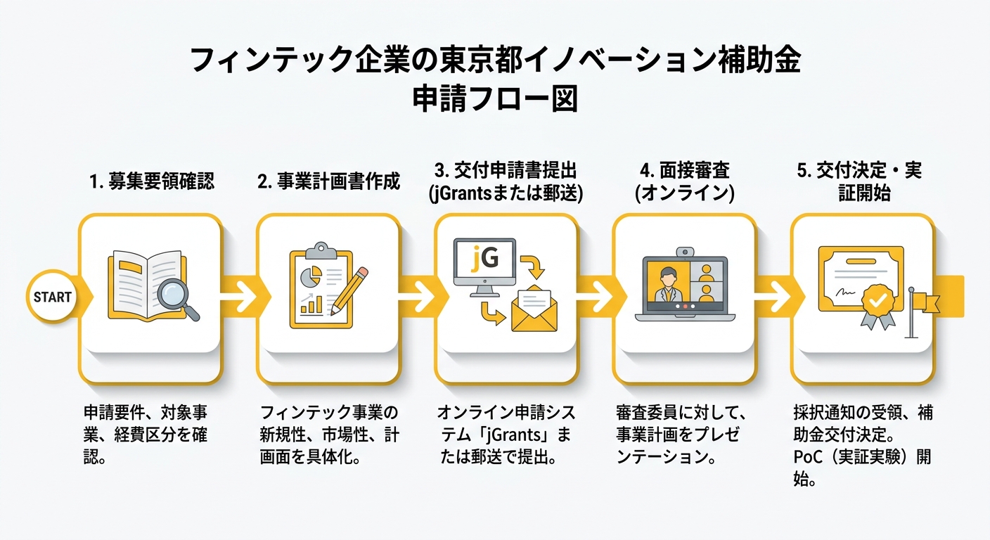 申請から実証開始までのフロー図