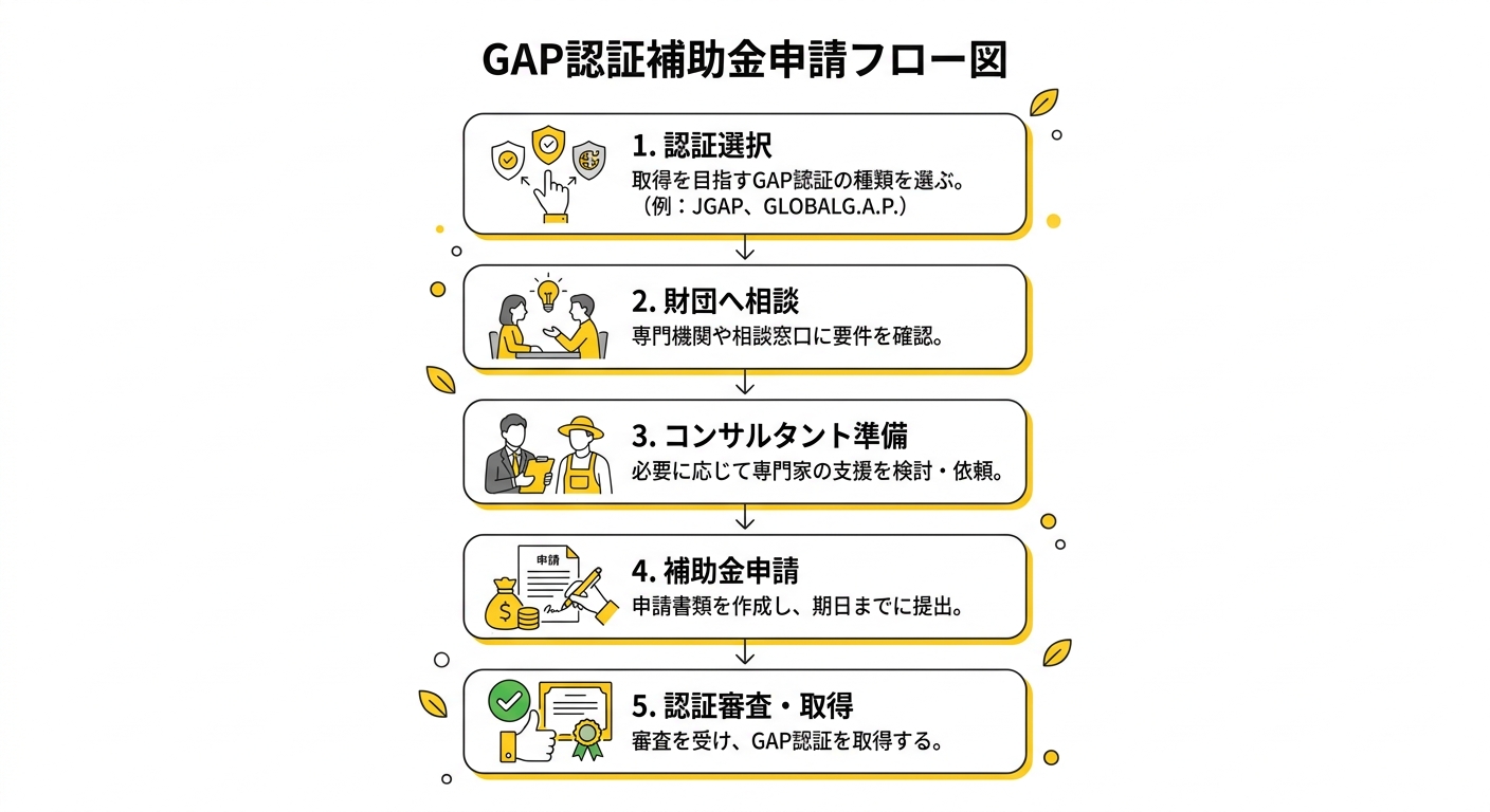 GAP認証補助金申請フロー