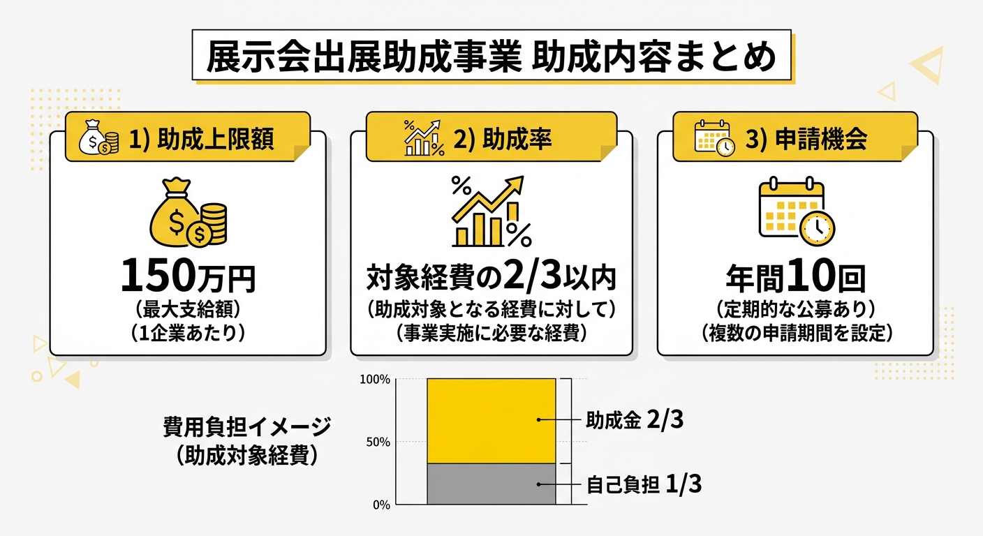 展示会出展助成事業 助成内容まとめ