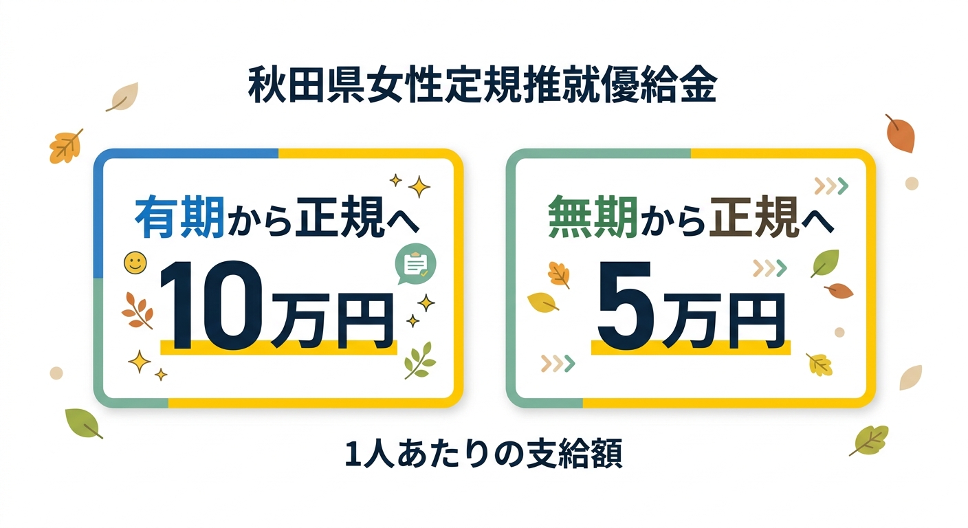 支給額比較図 有期から正規へ10万円、無期から正規へ5万円