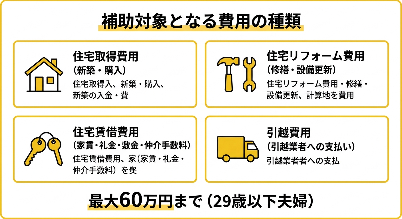 東北町結婚新生活支援補助金 対象費用と補助額