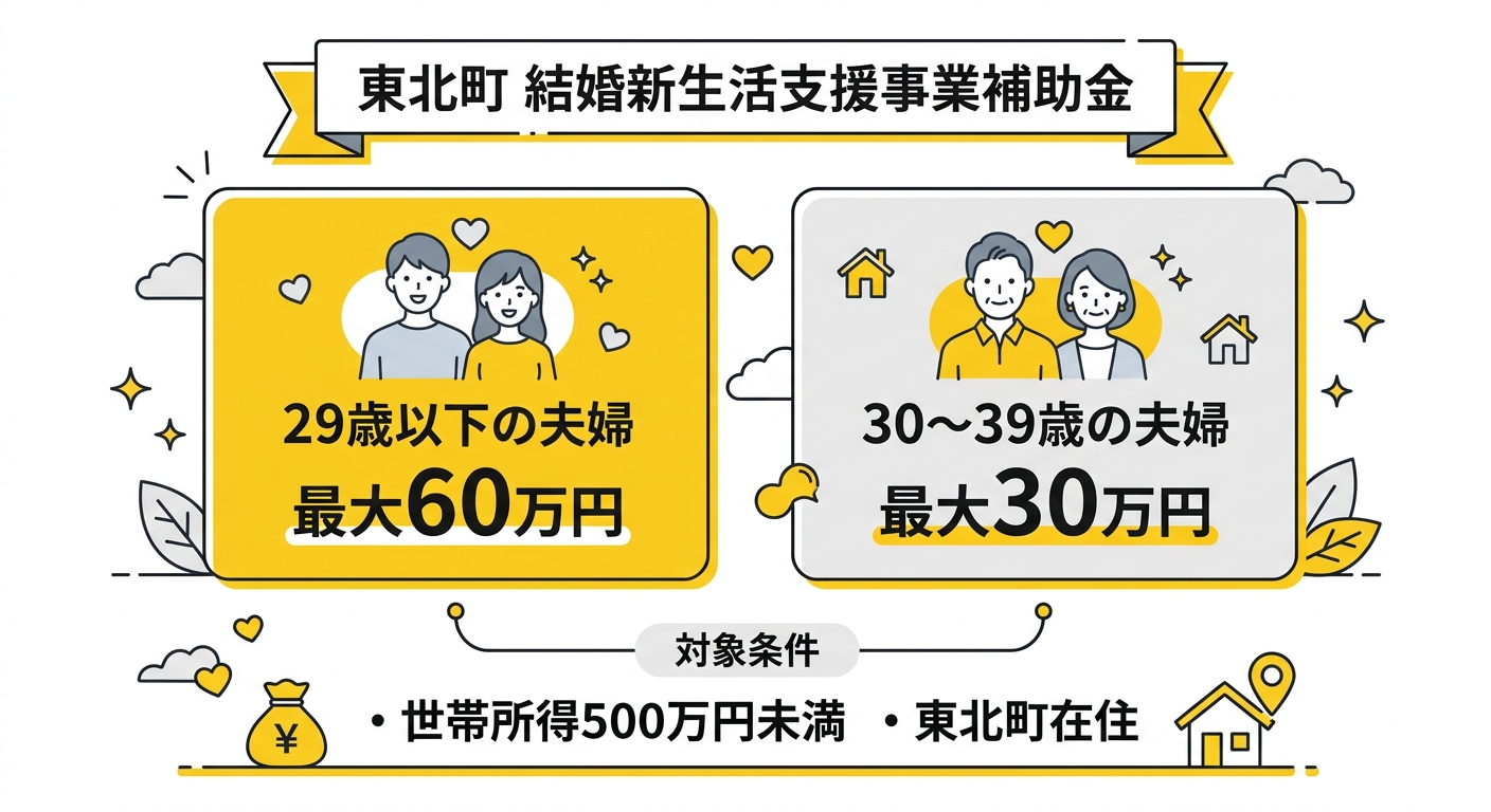 東北町結婚新生活支援補助金 制度概要図