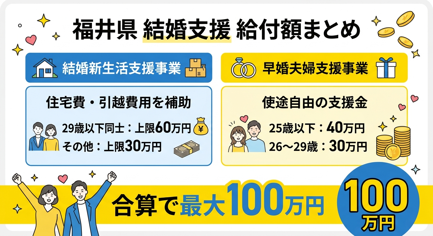 福井県 結婚支援 給付額まとめ