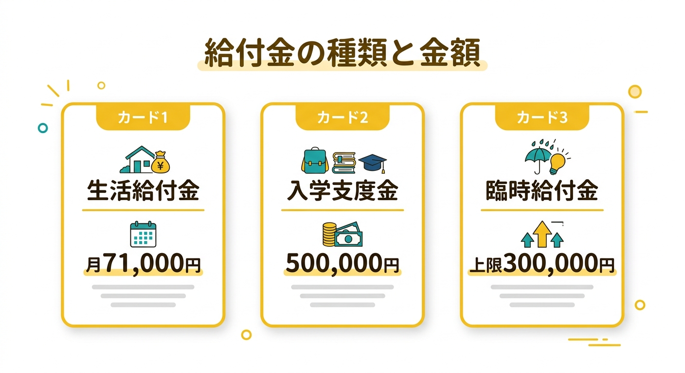 給付金の種類と金額