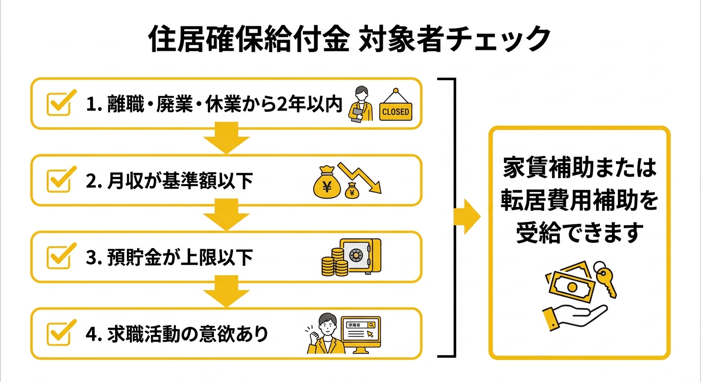 住居確保給付金 対象者チェック