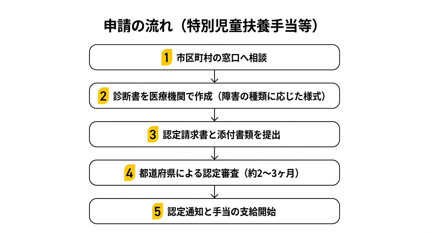 申請の流れ(特別児童扶養手当等)