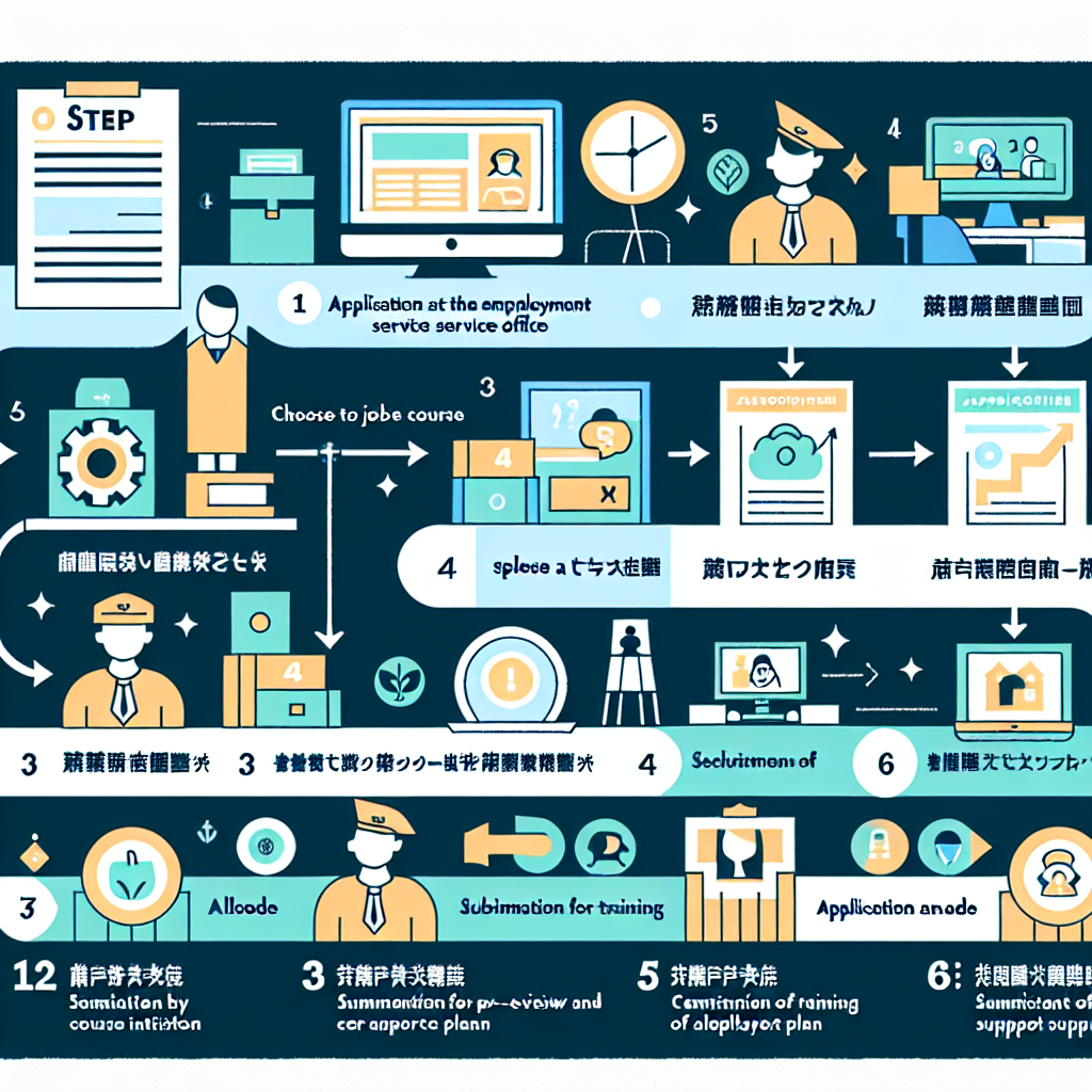 求職者支援制度 申請ステップ図