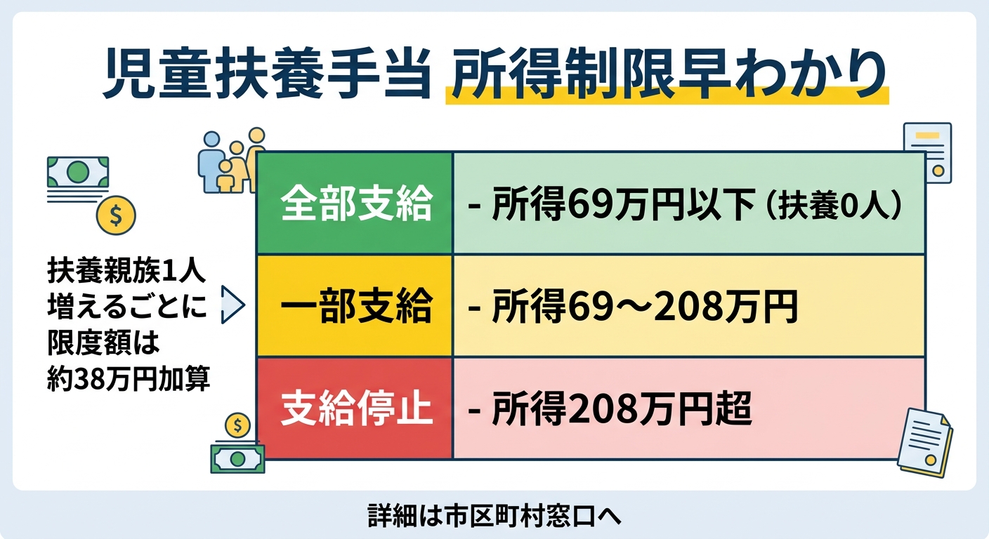 児童扶養手当 所得制限早わかり