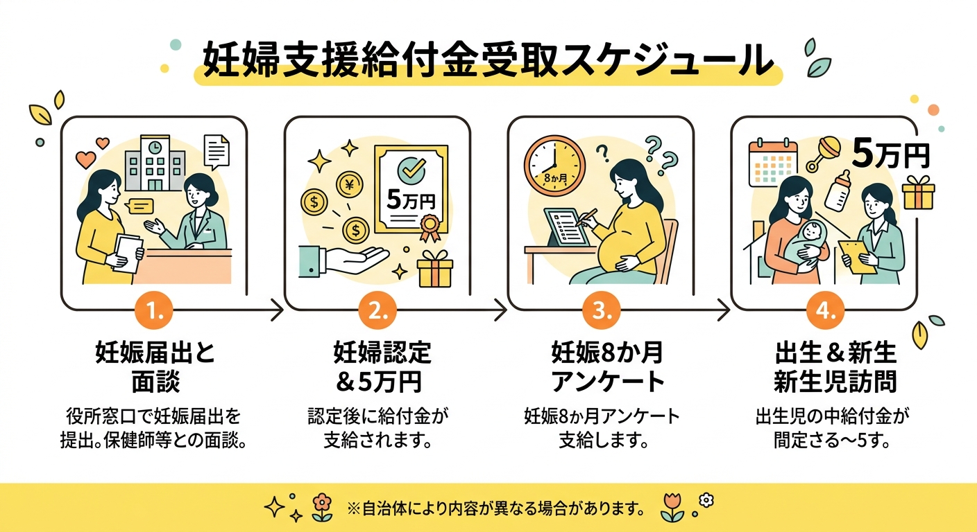 妊婦支援給付金 受取スケジュール