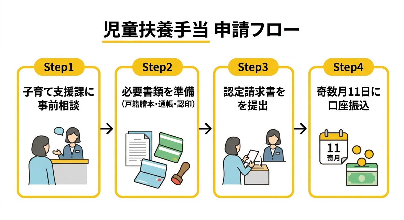 児童扶養手当 申請フロー