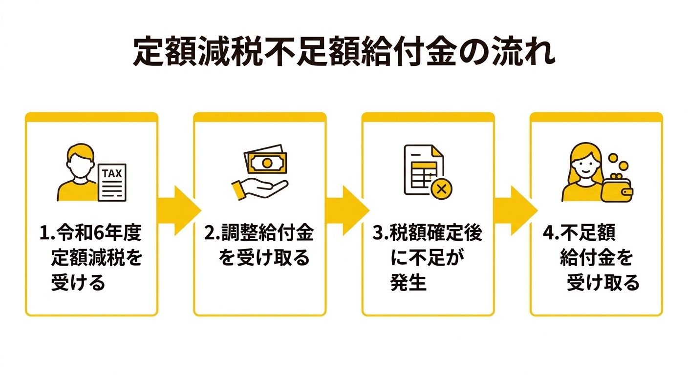 定額減税不足額給付金の流れ