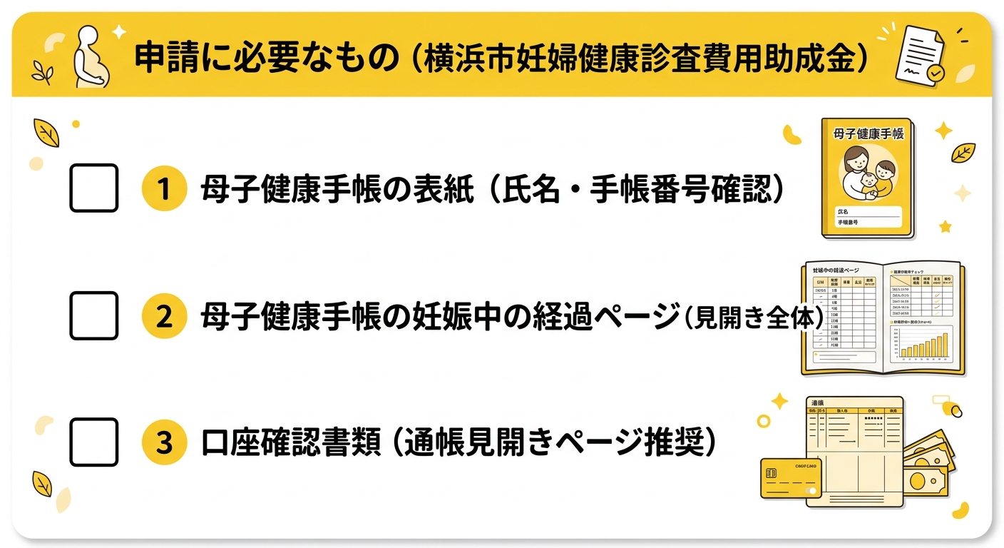 必要書類チェックリスト 横浜市妊婦健康診査費用助成金