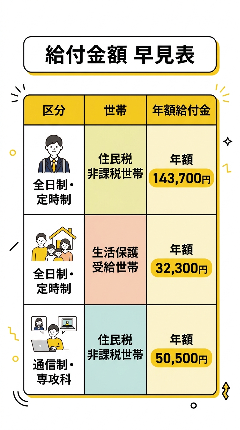 給付金額 早見表