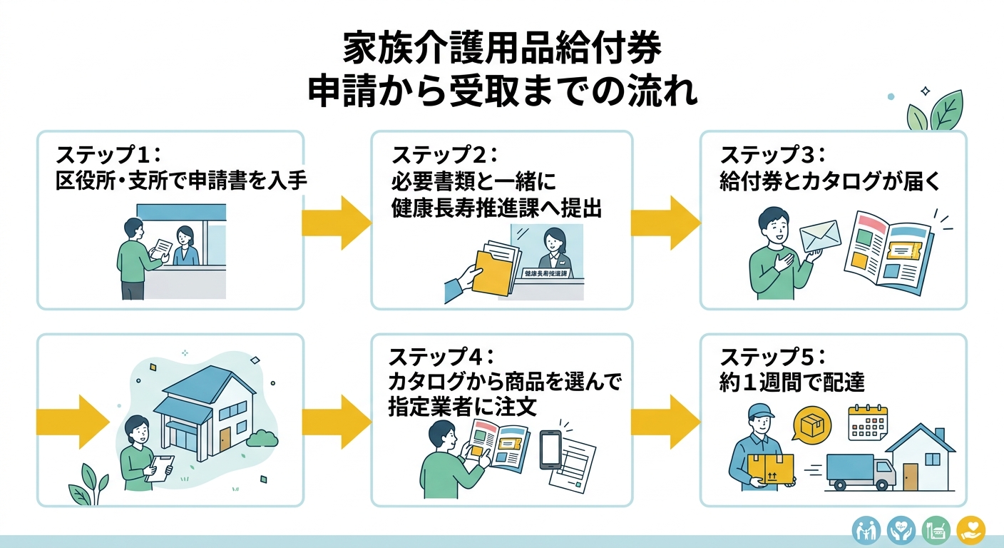 家族介護用品給付券 申請から受取までの流れ