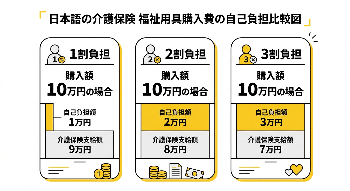 自己負担割合別の支給額比較