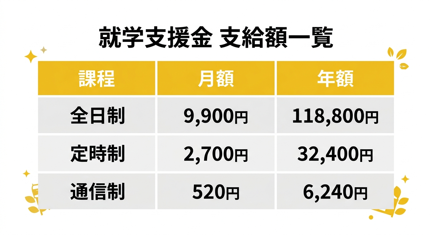 就学支援金 支給額一覧
