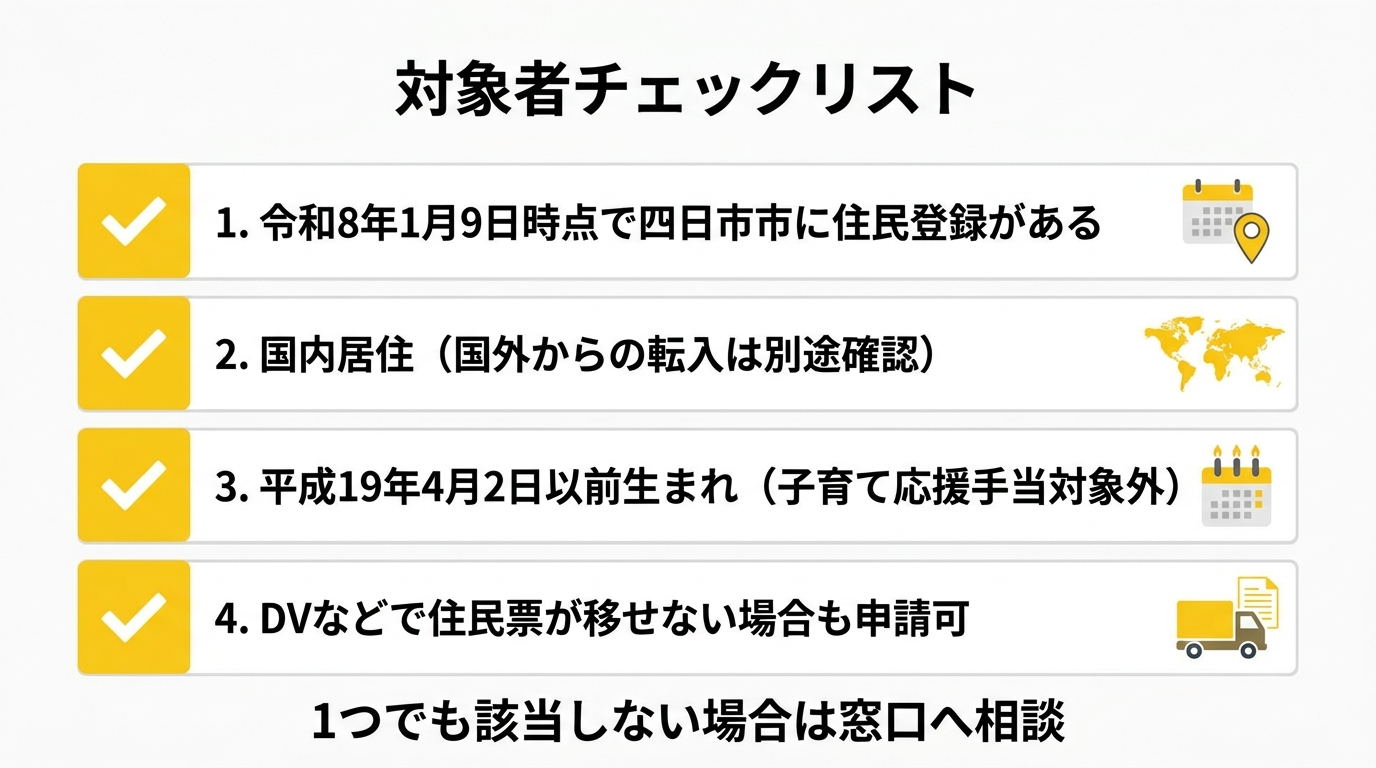 対象者チェックリスト