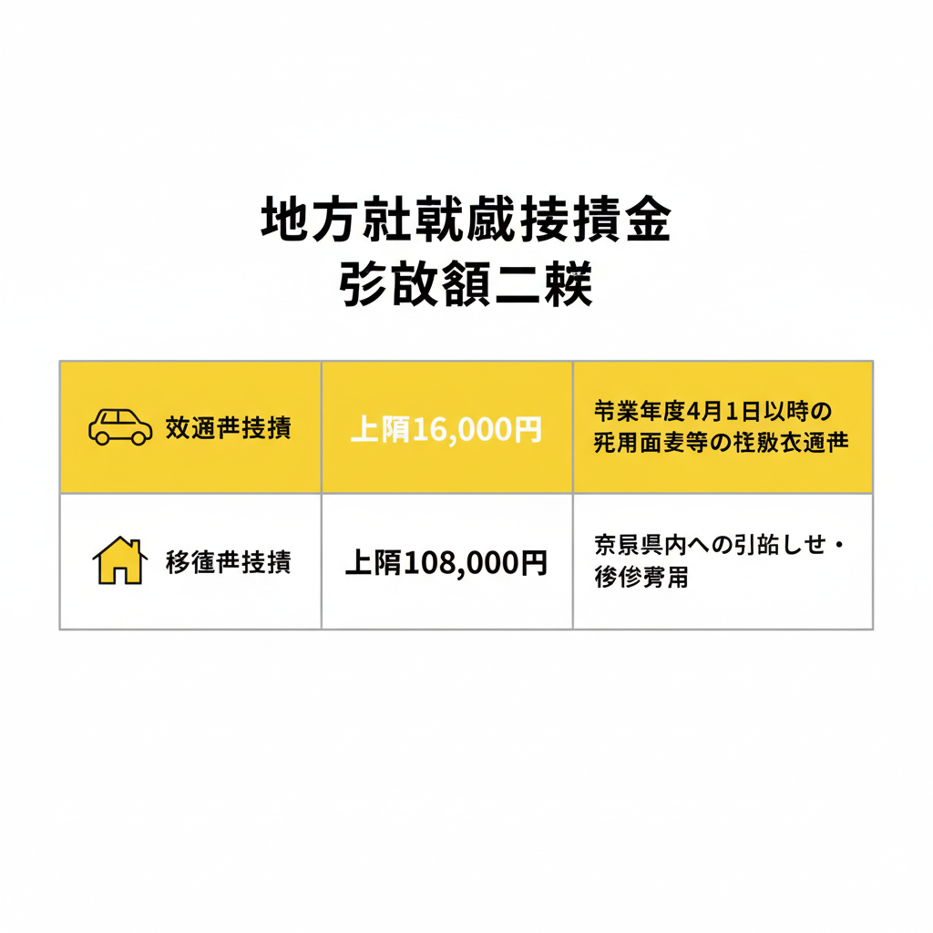 地方就職支援金 支給額一覧