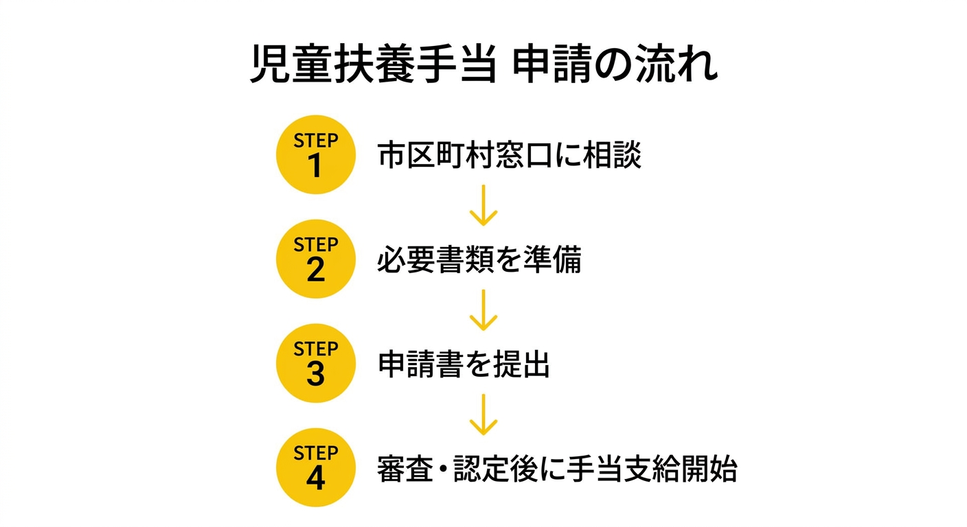 児童扶養手当 申請の流れ