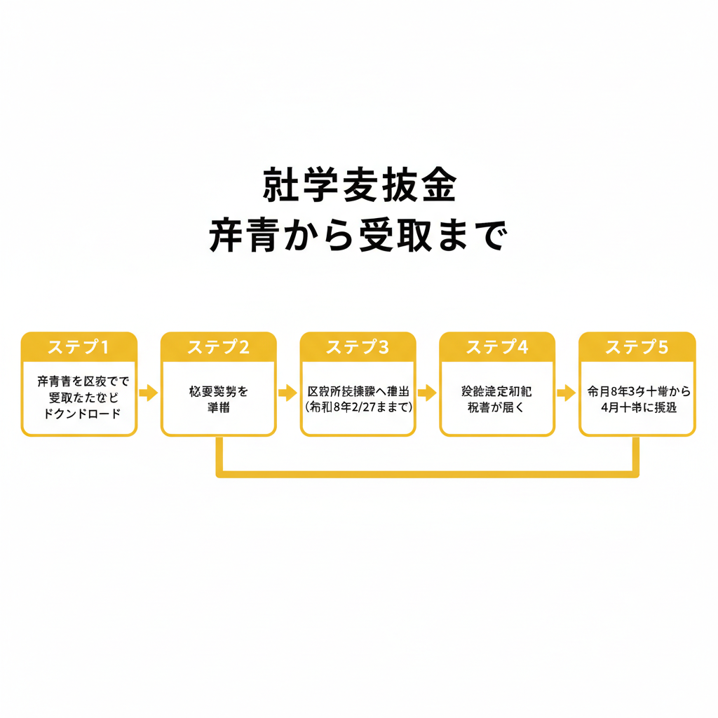 就学支度金 申請から受取まで