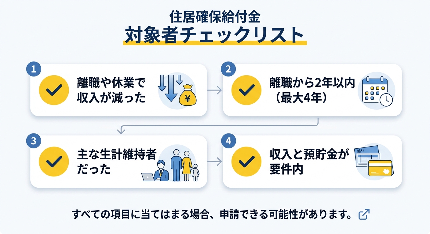 住居確保給付金 対象者チェックリスト