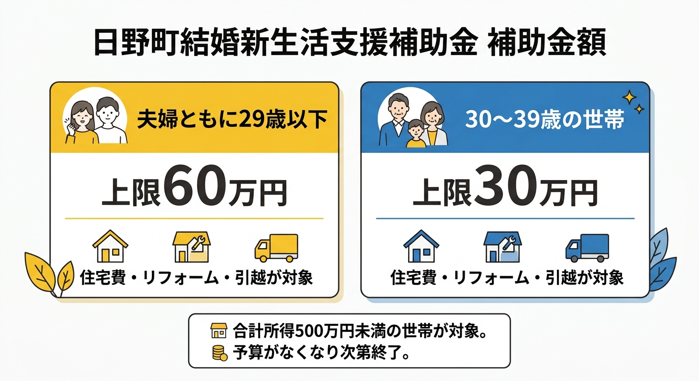 日野町結婚新生活支援補助金 補助金額比較