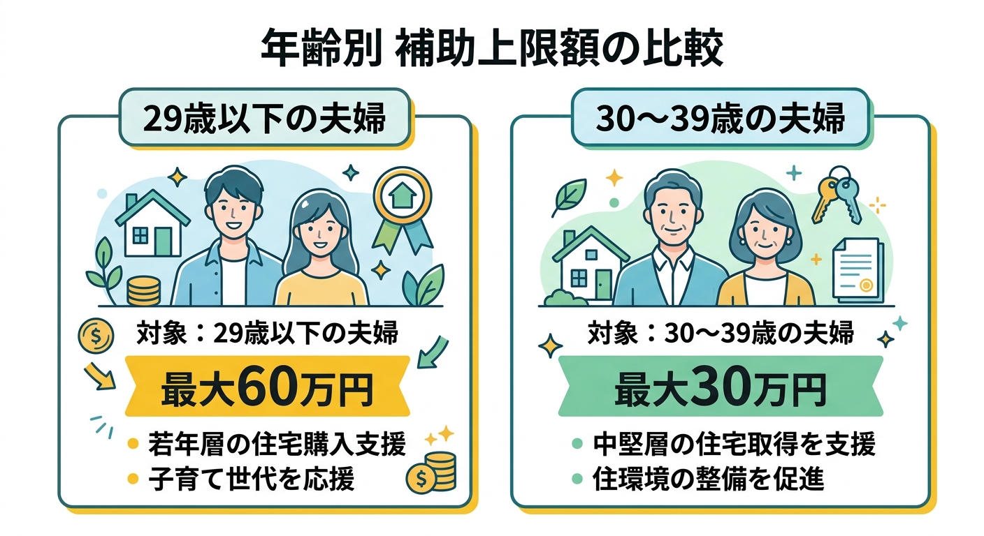 年齢別 補助上限額の比較