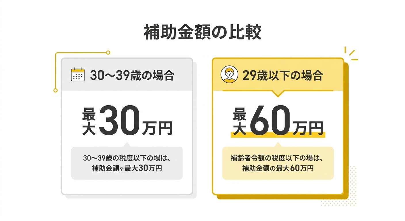 補助金額の比較チャート