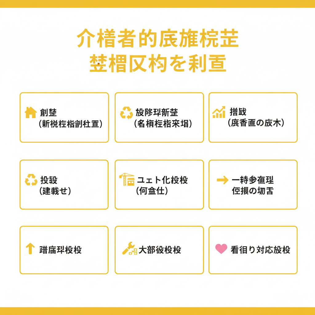 介護老人保健施設の整備区分9種類の図解