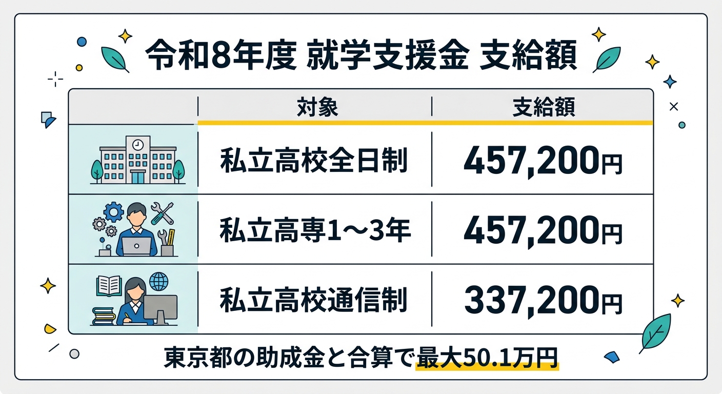 就学支援金 支給額一覧