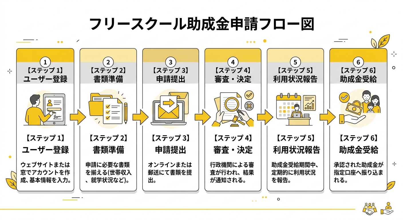 申請から受給までのフロー図
