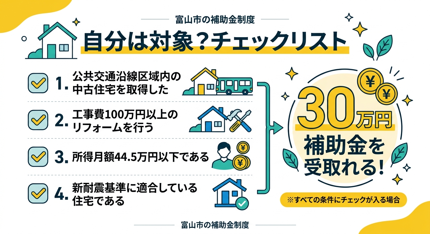 対象者チェックリスト（公共交通沿線リフォーム補助事業）