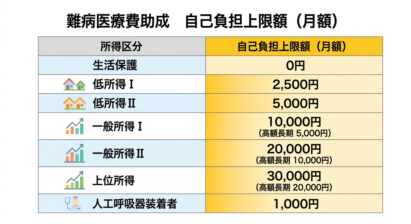 難病医療費助成 自己負担上限額（月額）