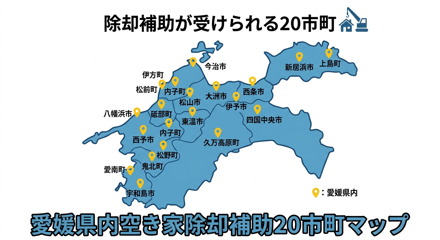 除却補助が受けられる20市町