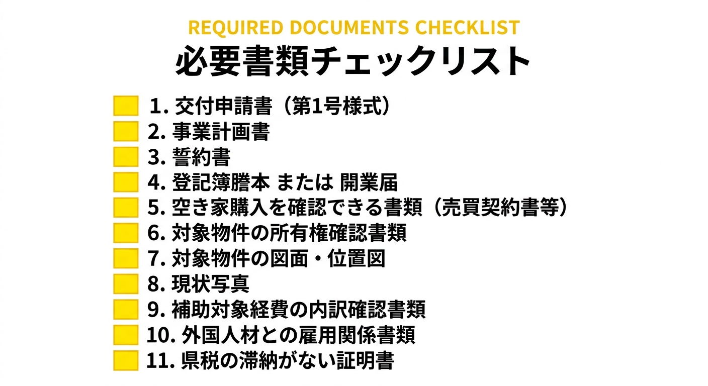 必要書類チェックリスト