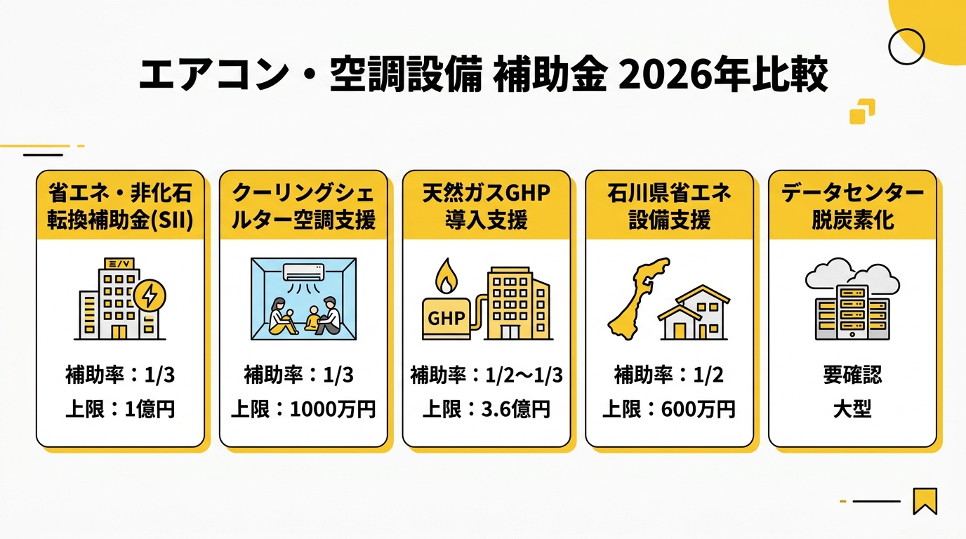 補助金比較インフォグラフィック