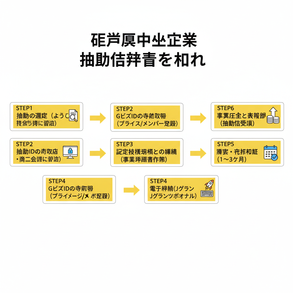 岐阜県中小企業 補助金申請の流れ