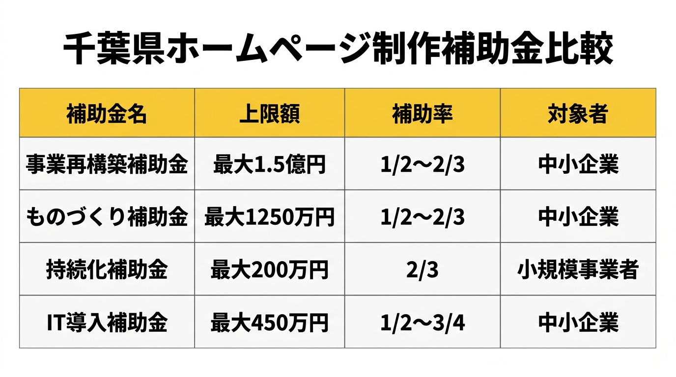 千葉県ホームページ制作補助金比較