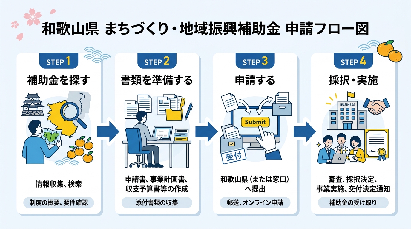 和歌山県まちづくり補助金 申請フロー