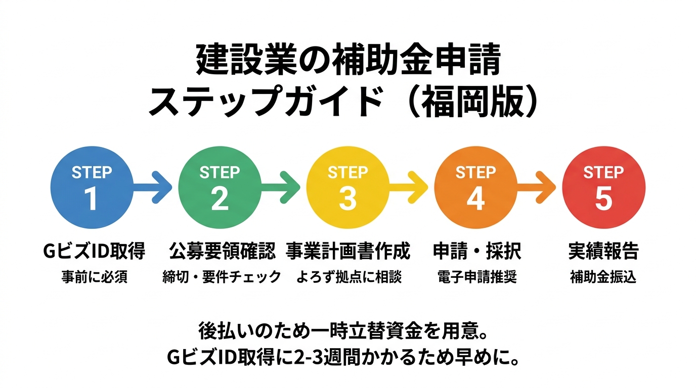 福岡の建設業 補助金申請ステップガイド2026