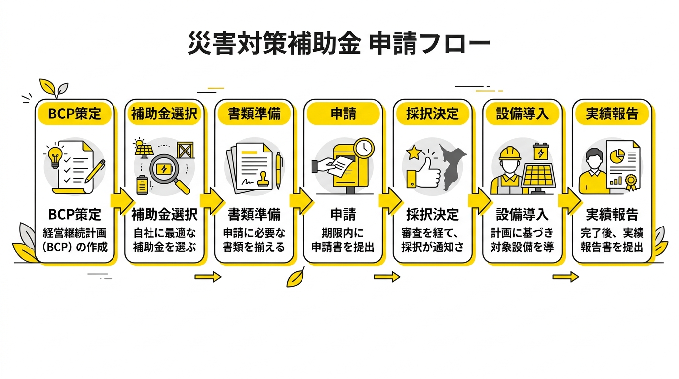 千葉県の災害対策補助金 申請フロー