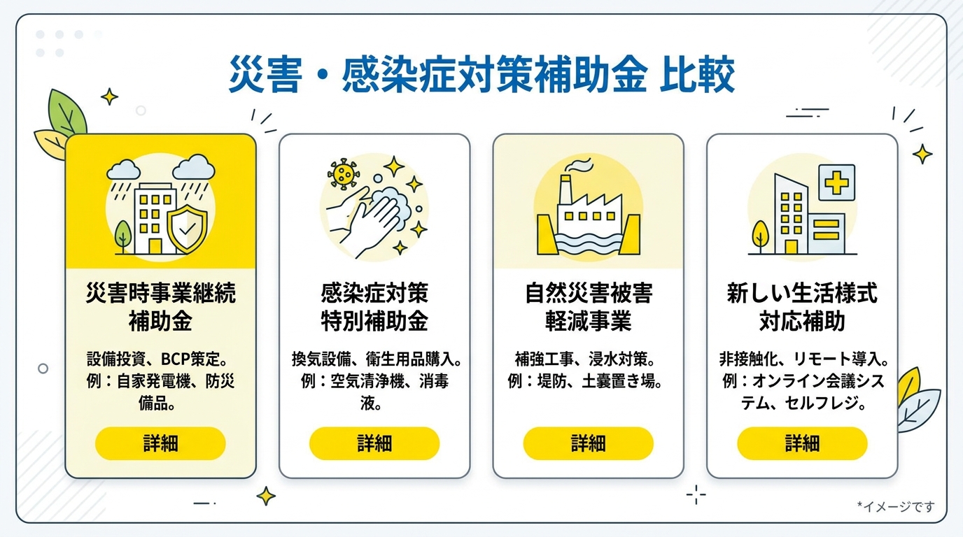 補助金比較インフォグラフィック