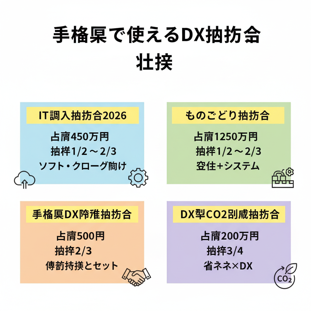 福島県DX補助金の規模・補助率比較図