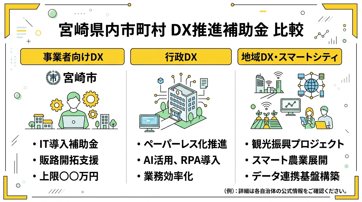 宮崎県DX補助金比較早見表