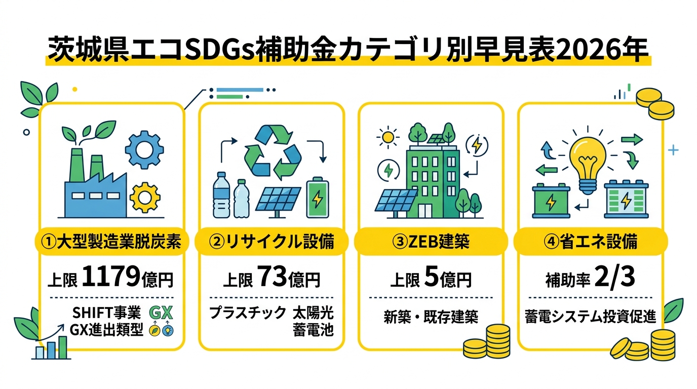 茨城県エコSDGs補助金 カテゴリ別早見表