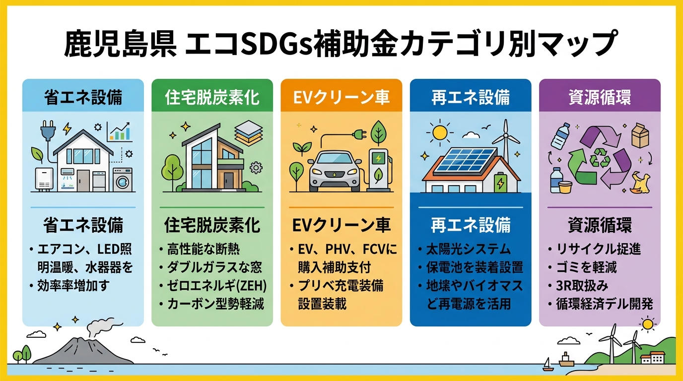 鹿児島県 エコSDGs補助金 カテゴリ別マップ