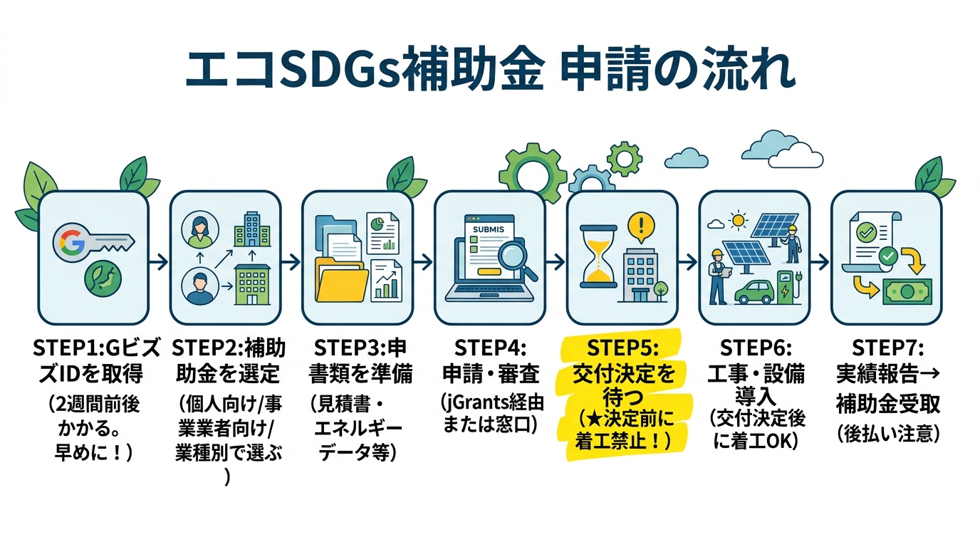 エコSDGs補助金 申請フロー